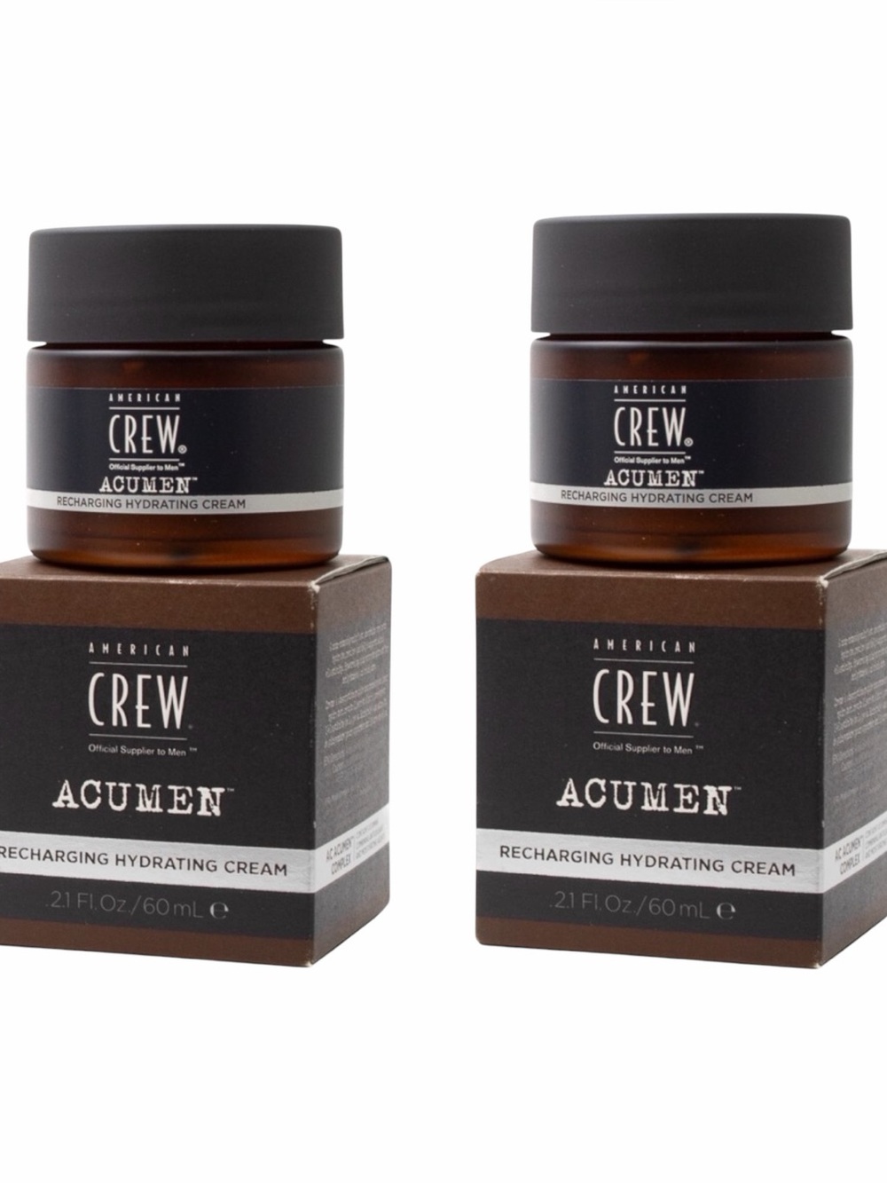 X2 American Crew, Acumen Recharging Hydrating Cream Daily Moisturizer SEALED